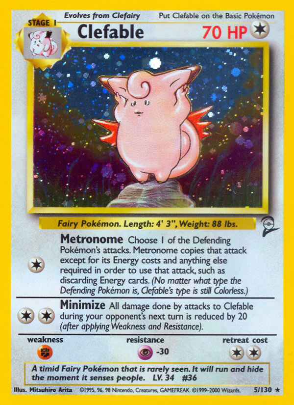Clefable (5/130) [Base Set 2] | I Want That Stuff Brandon