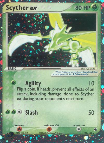 Scyther ex (102/109) [EX: Ruby & Sapphire] | I Want That Stuff Brandon