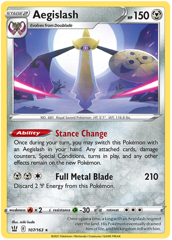 Aegislash (107/163) (107/163) [Sword & Shield: Battle Styles] | I Want That Stuff Brandon