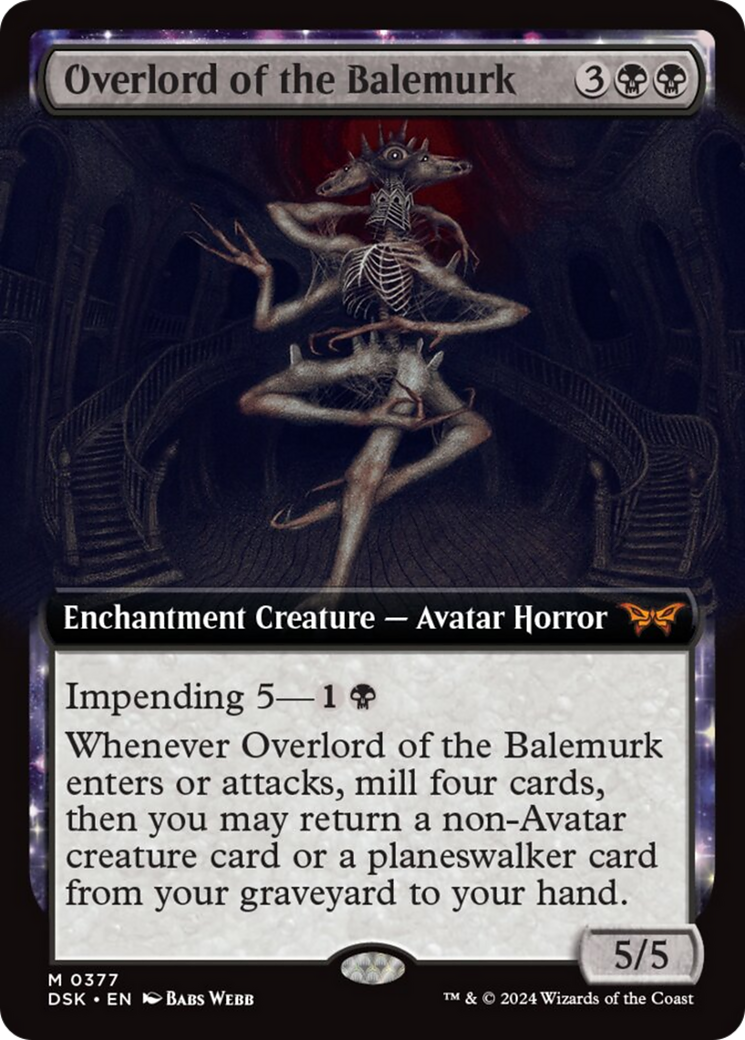 Overlord of the Balemurk (Extended Art) [Duskmourn: House of Horror] | I Want That Stuff Brandon