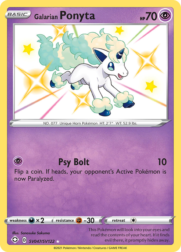 Galarian Ponyta (SV047/SV122) [Sword & Shield: Shining Fates] | I Want That Stuff Brandon