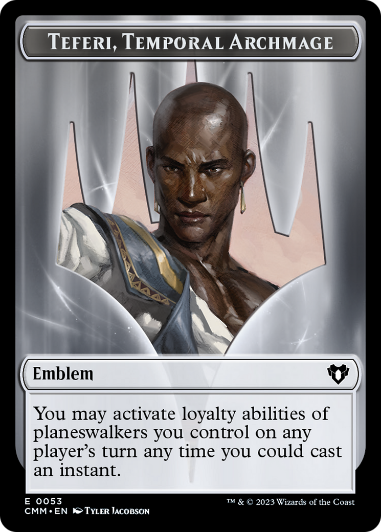 Teferi, Temporal Archmage Emblem [Commander Masters Tokens] | I Want That Stuff Brandon