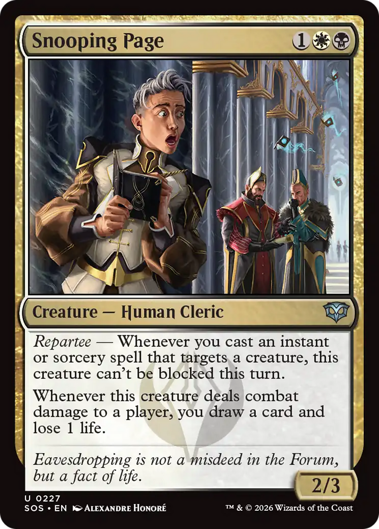 Snooping Page [Secrets of Strixhaven] | I Want That Stuff Brandon