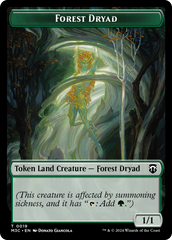 Forest Dryad // Vivien Reid Emblem Double-Sided Token [Modern Horizons 3 Commander Tokens] | I Want That Stuff Brandon