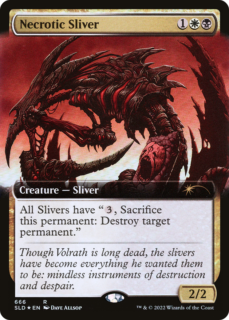 Necrotic Sliver (Extended Art) [Secret Lair Drop Promos] | I Want That Stuff Brandon