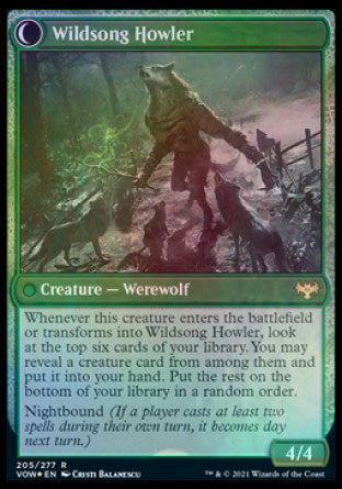 Howlpack Piper // Wildsong Howler [Innistrad: Crimson Vow Prerelease Promos] | I Want That Stuff Brandon