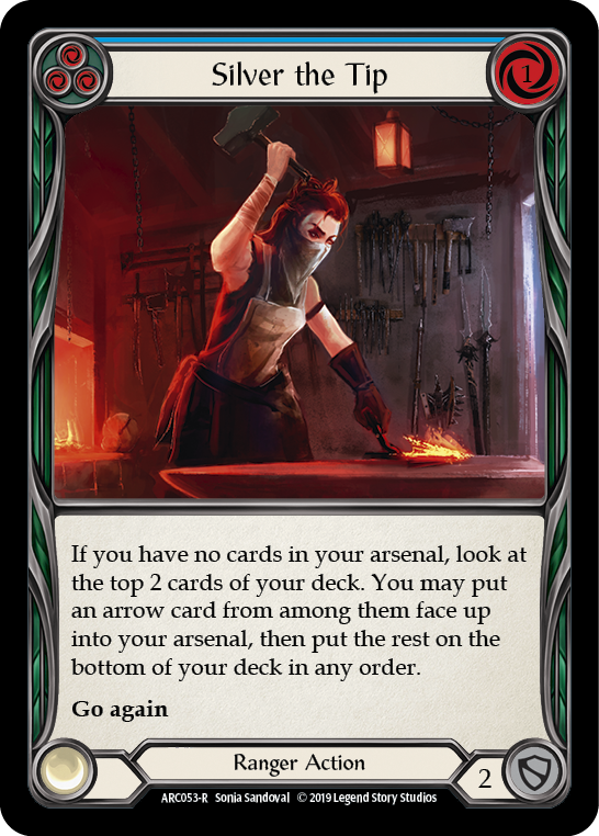 Silver the Tip (Blue) [ARC053-R] (Arcane Rising)  1st Edition Normal | I Want That Stuff Brandon