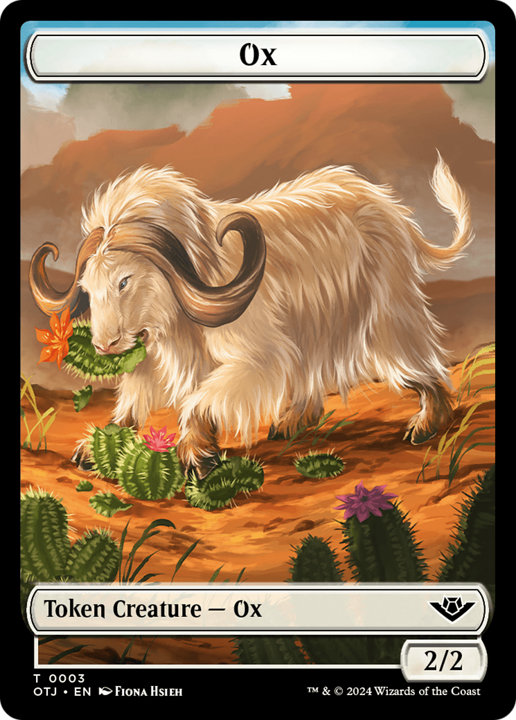 Treasure // Ox Double-Sided Token [Outlaws of Thunder Junction Tokens] | I Want That Stuff Brandon