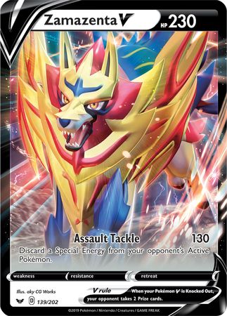 Zamazenta V (139/202) (Jumbo Card) [Sword & Shield: Base Set] | I Want That Stuff Brandon