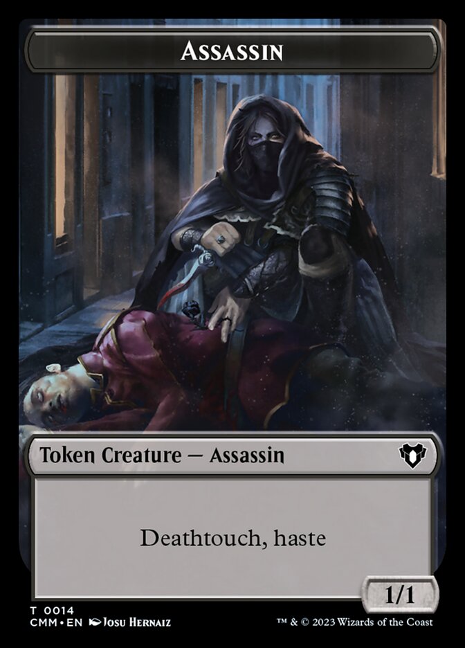 Treasure // Assassin Double-Sided Token [Commander Masters Tokens] | I Want That Stuff Brandon