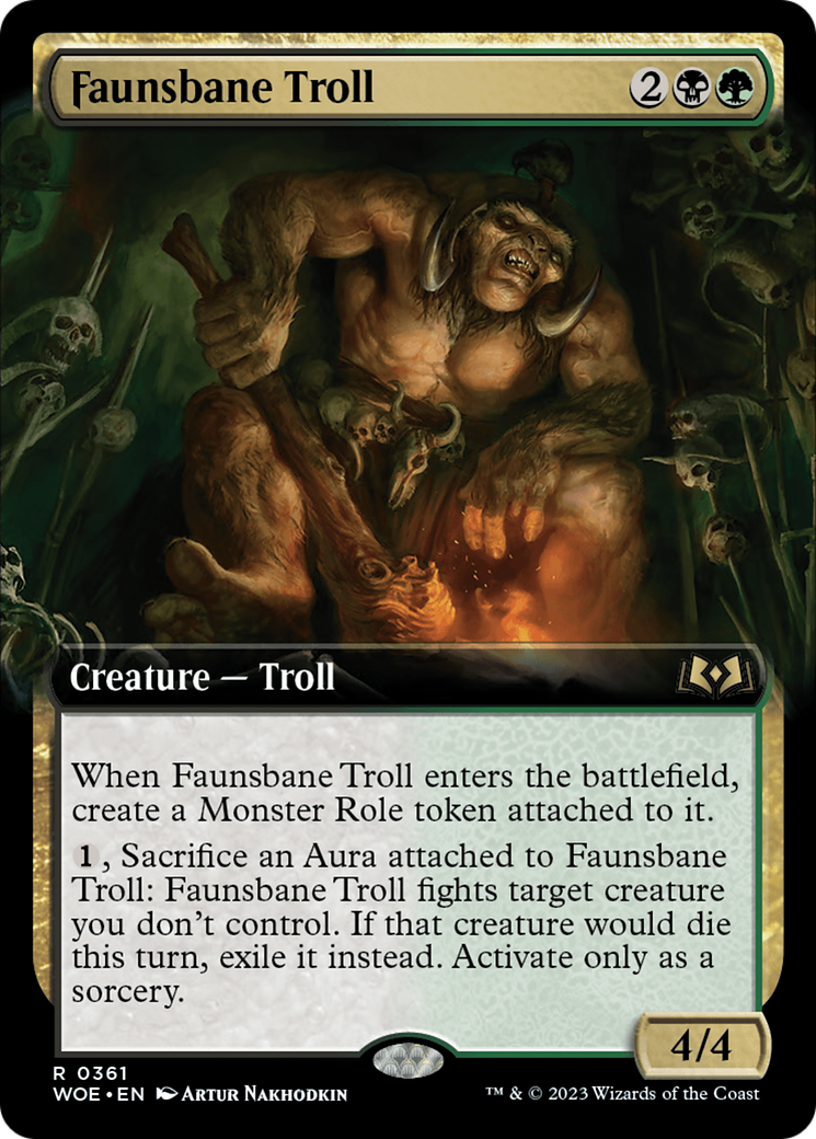 Faunsbane Troll (Extended Art) [Wilds of Eldraine] | I Want That Stuff Brandon