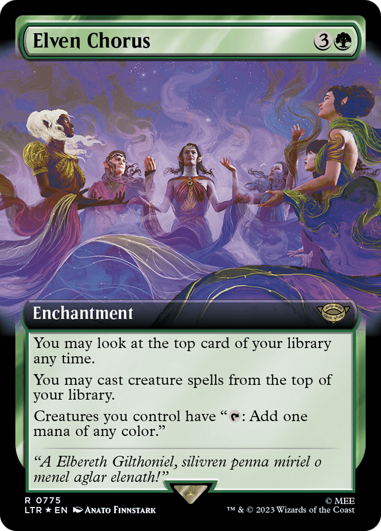 Elven Chorus (Extended Art) (Surge Foil) [The Lord of the Rings: Tales of Middle-Earth] | I Want That Stuff Brandon