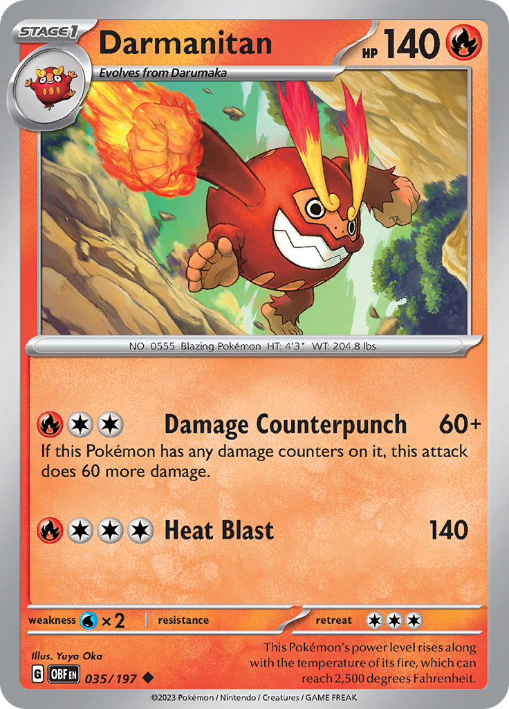 Darmanitan (035/197) [Scarlet & Violet: Obsidian Flames] | I Want That Stuff Brandon