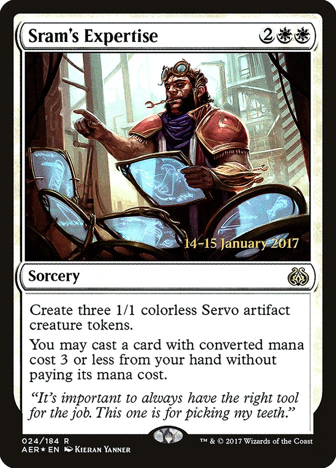 Sram's Expertise [Aether Revolt Prerelease Promos] | I Want That Stuff Brandon