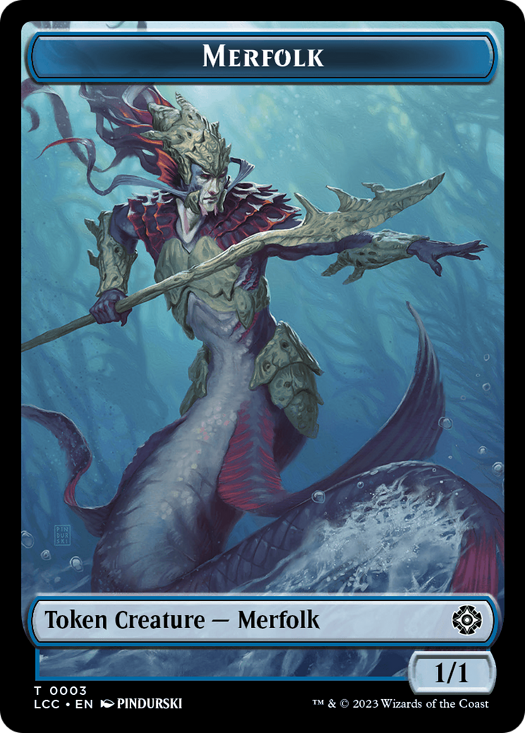 Bird // Merfolk (0003) Double-Sided Token [The Lost Caverns of Ixalan Commander Tokens] | I Want That Stuff Brandon