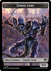 Human Warrior // Zombie Army Double-Sided Token [Commander Masters Tokens] | I Want That Stuff Brandon