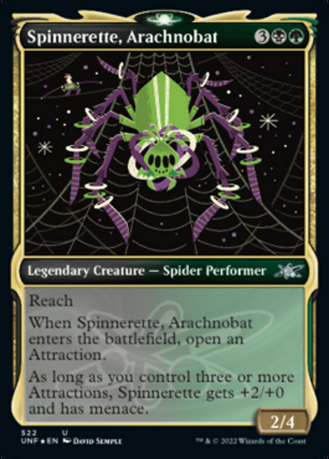 Spinnerette, Arachnobat (Showcase) (Galaxy Foil) [Unfinity] | I Want That Stuff Brandon