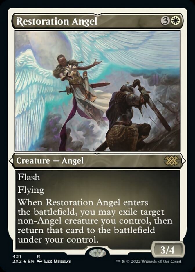 Restoration Angel (Foil Etched) [Double Masters 2022] | I Want That Stuff Brandon