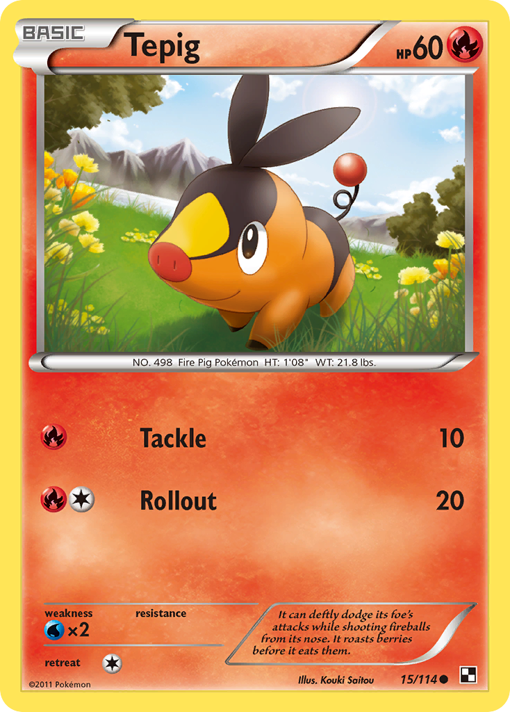 Tepig (15/114) [Black & White: Base Set] | I Want That Stuff Brandon