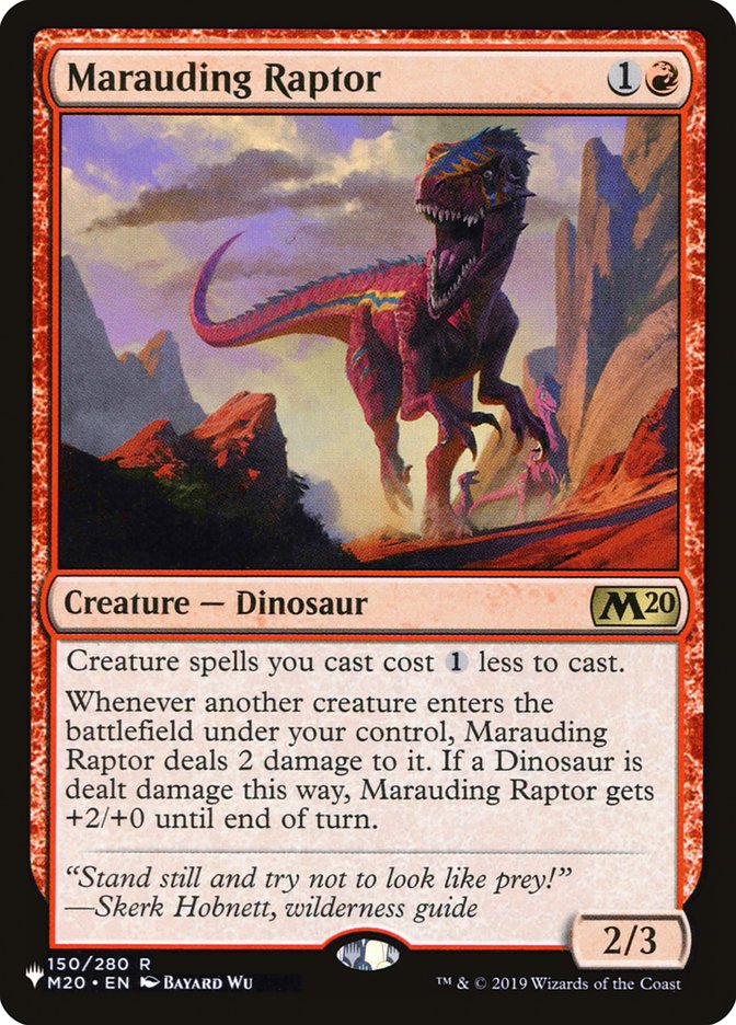 Marauding Raptor [The List] | I Want That Stuff Brandon