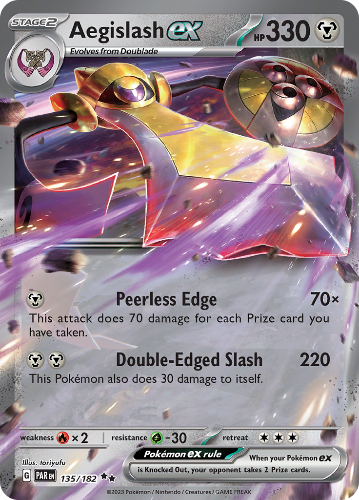 Aegislash ex (135/182) [Scarlet & Violet: Paradox Rift] | I Want That Stuff Brandon