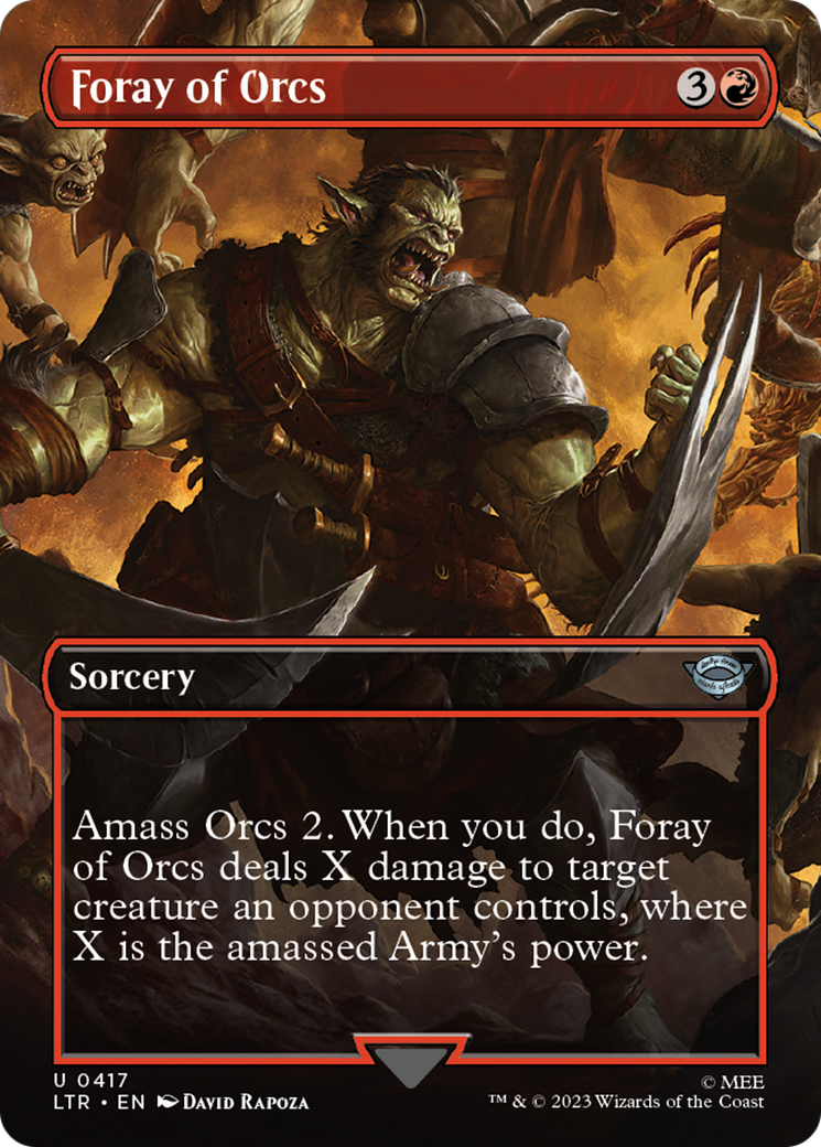 Foray of Orcs (Borderless Alternate Art) [The Lord of the Rings: Tales of Middle-Earth] | I Want That Stuff Brandon