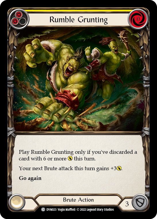 Rumble Grunting (Yellow) [DYN023] (Dynasty) | I Want That Stuff Brandon