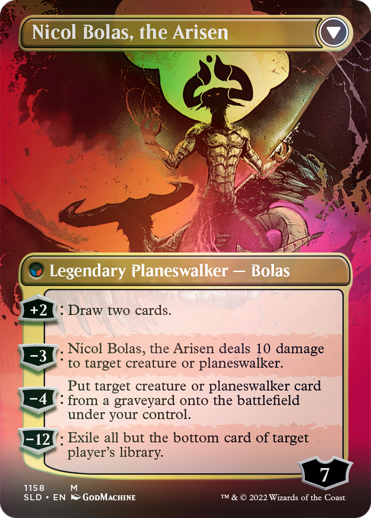 Nicol Bolas, the Ravager // Nicol Bolas, the Arisen (Borderless) [Secret Lair: From Cute to Brute] | I Want That Stuff Brandon