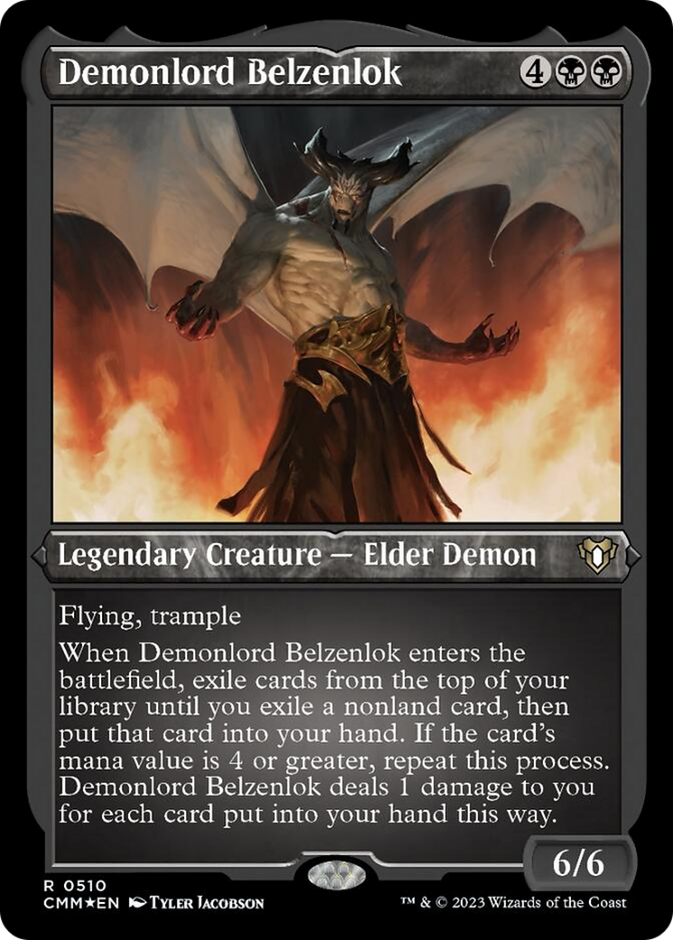 Demonlord Belzenlok (Foil Etched) [Commander Masters] | I Want That Stuff Brandon