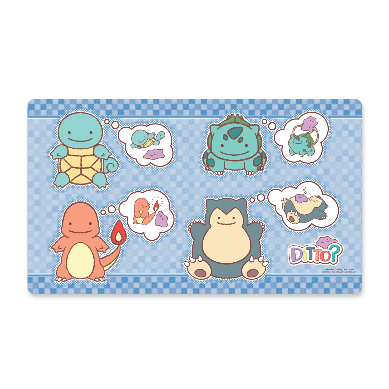 Playmat - Ditto? (Squirtle, Bulbasaur, Charmander, and Snorlax) | I Want That Stuff Brandon