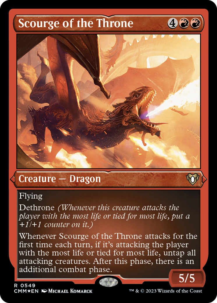 Scourge of the Throne (Foil Etched) [Commander Masters] | I Want That Stuff Brandon