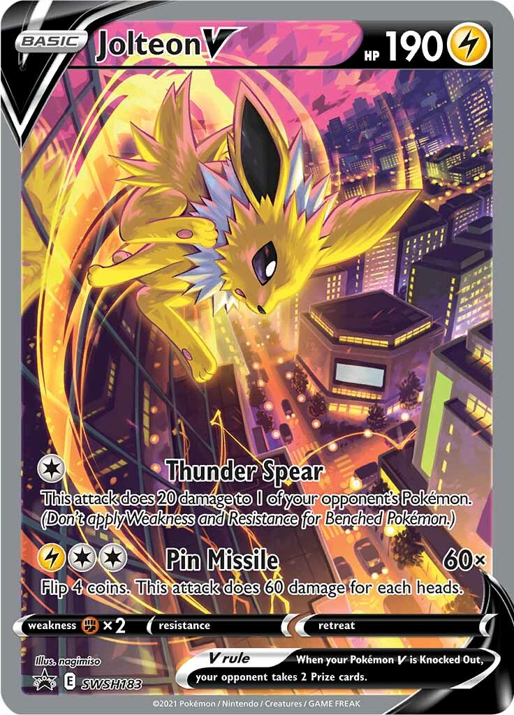 Jolteon V (SWSH183) [Sword & Shield: Black Star Promos] | I Want That Stuff Brandon