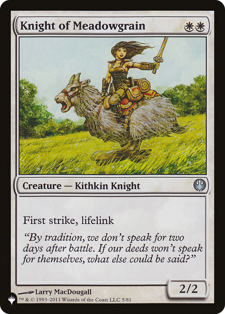 Knight of Meadowgrain [The List] | I Want That Stuff Brandon