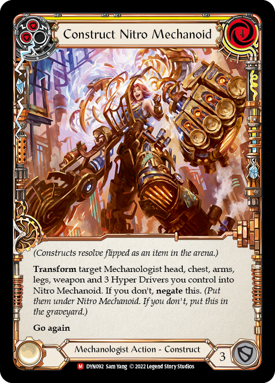 Construct Nitro Mechanoid // Nitro Mechanoid [DYN092] (Dynasty)  Cold Foil | I Want That Stuff Brandon