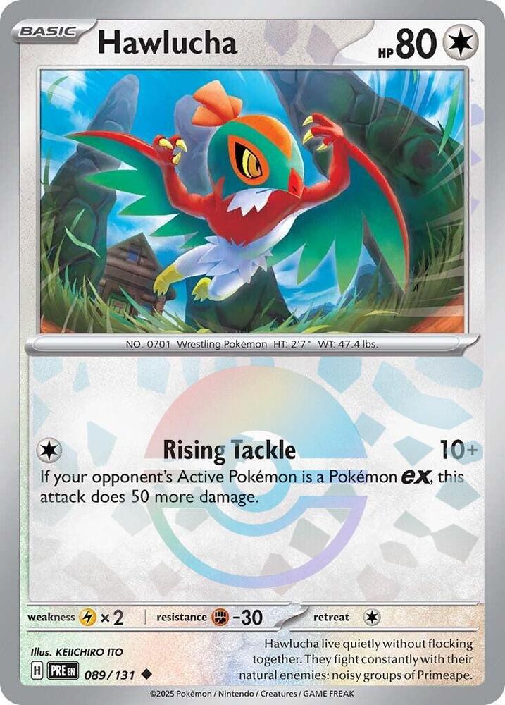 Hawlucha (089/131) (Poke Ball Pattern) [Scarlet & Violet: Prismatic Evolutions] | I Want That Stuff Brandon