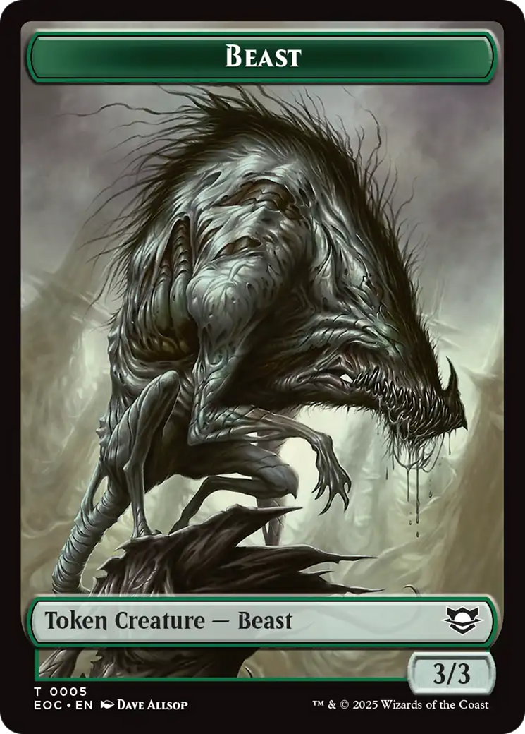 Insect // Beast (0005) Double-Sided Token [Edge of Eternities Commander Tokens] | I Want That Stuff Brandon