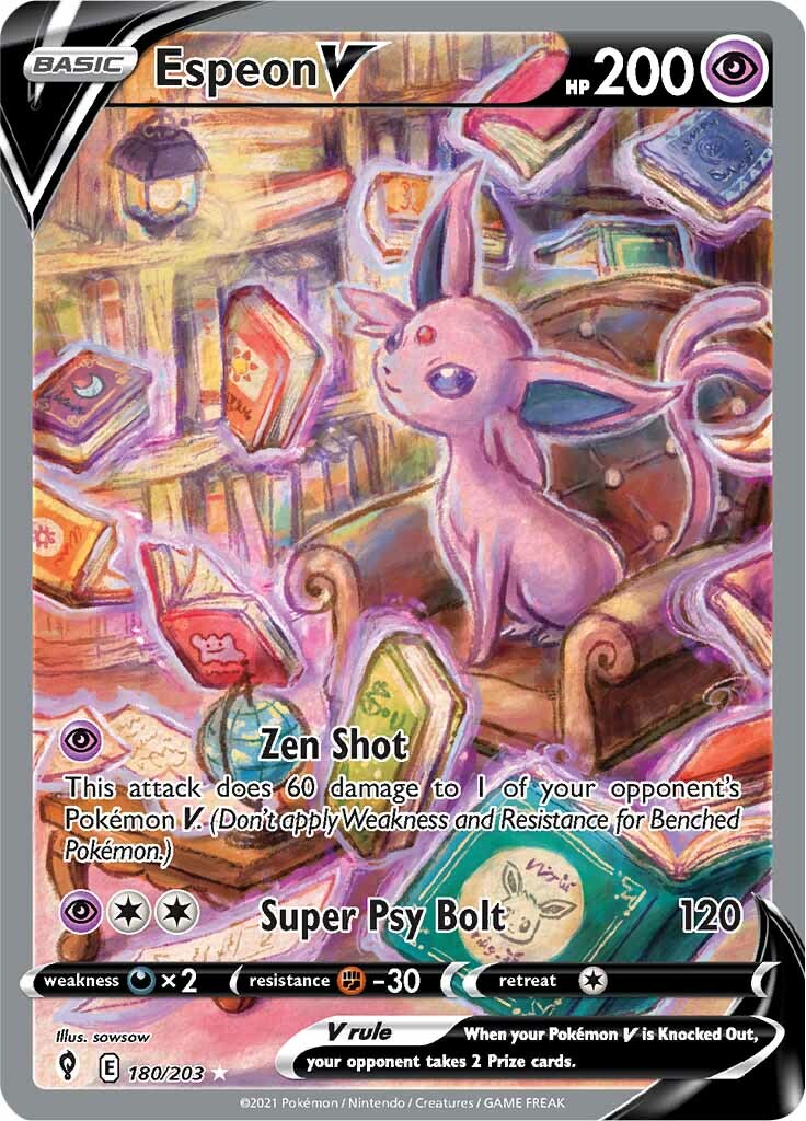 Espeon V (180/203) [Sword & Shield: Evolving Skies] | I Want That Stuff Brandon