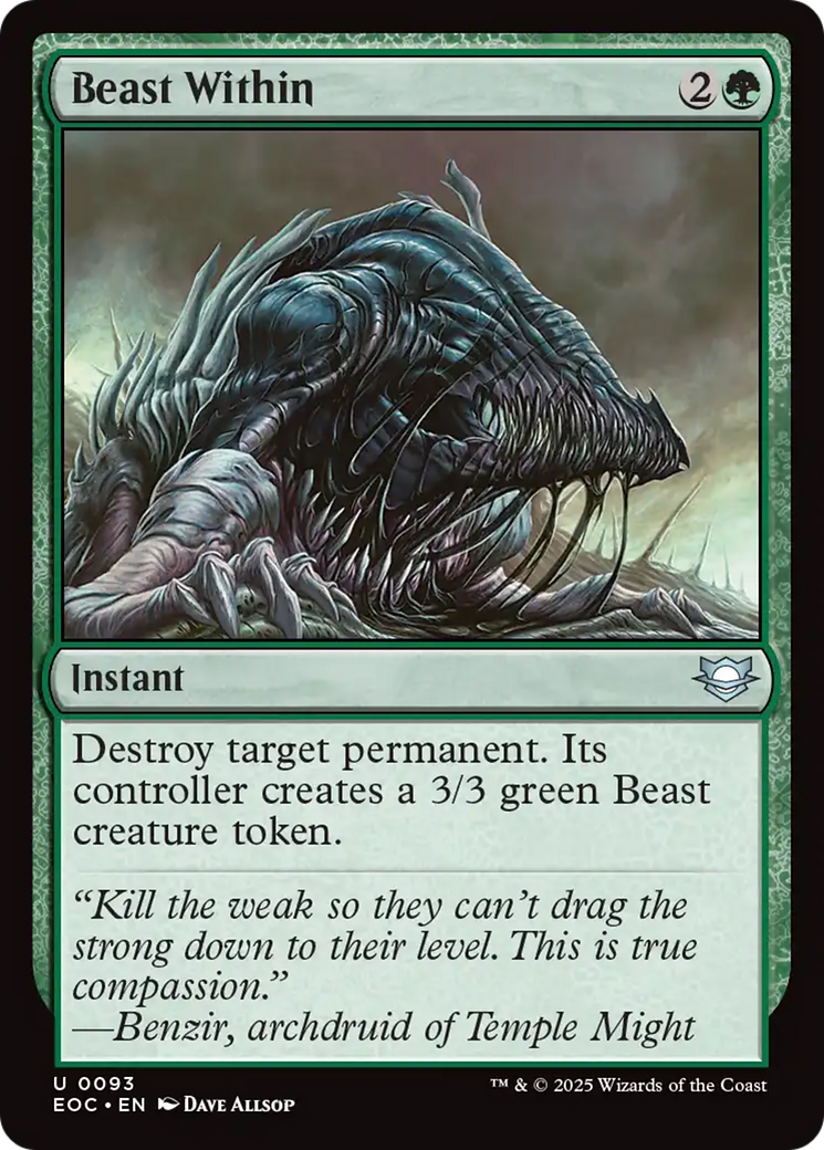 Beast Within [Edge of Eternities Commander] | I Want That Stuff Brandon