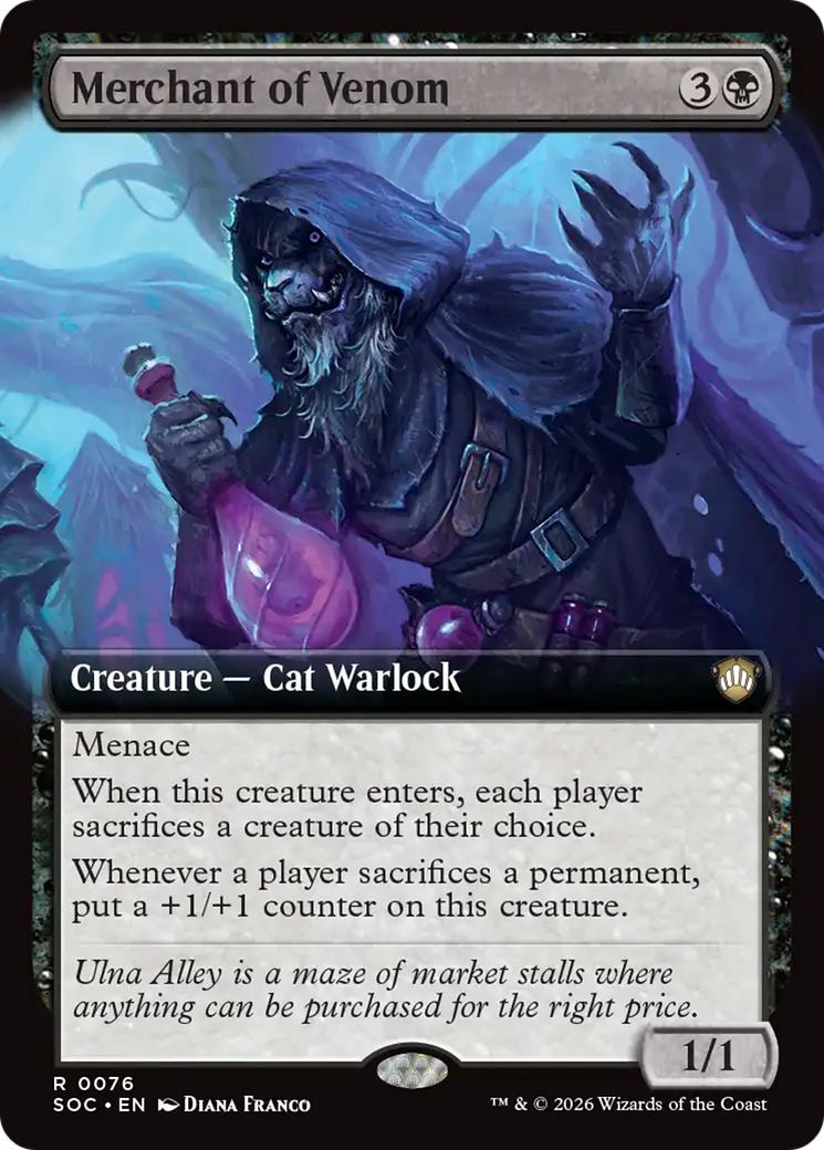 Merchant of Venom (Extended Art) [Secrets of Strixhaven Commander] | I Want That Stuff Brandon