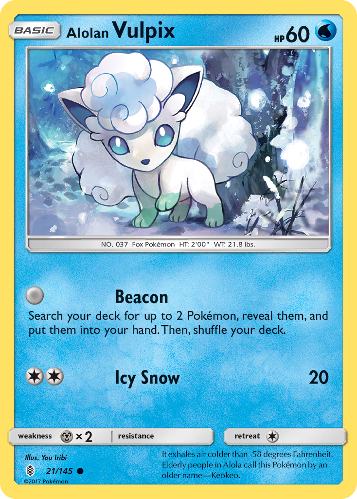 Alolan Vulpix (21/145) [Sun & Moon: Guardians Rising] | I Want That Stuff Brandon