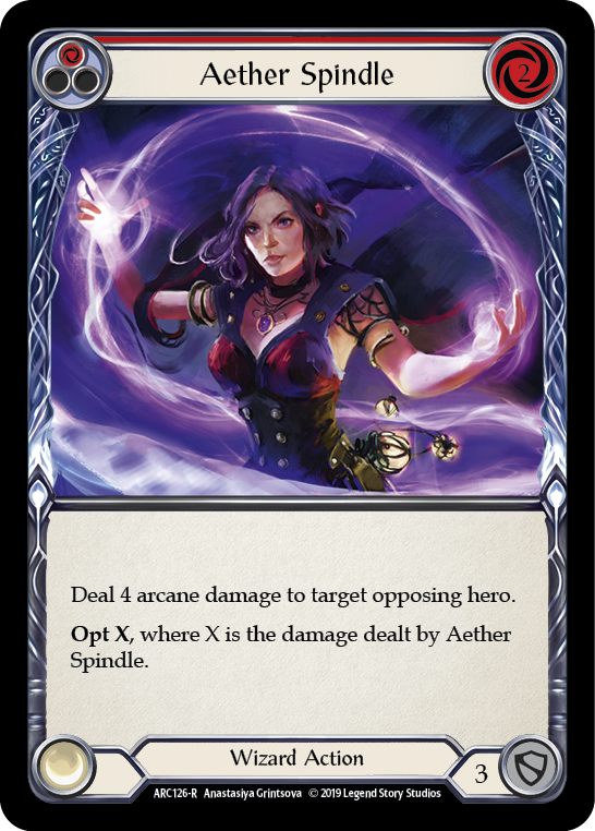 Aether Spindle (Red) [ARC126-R] (Arcane Rising)  1st Edition Rainbow Foil | I Want That Stuff Brandon