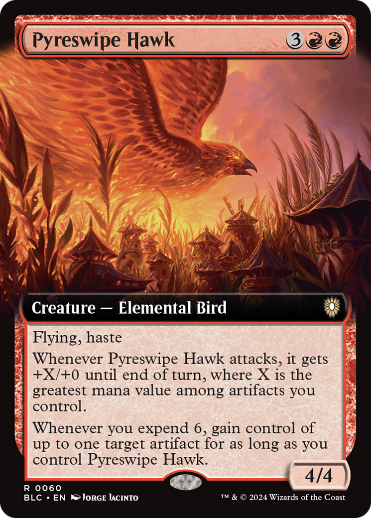 Pyreswipe Hawk (Extended Art) [Bloomburrow Commander] | I Want That Stuff Brandon