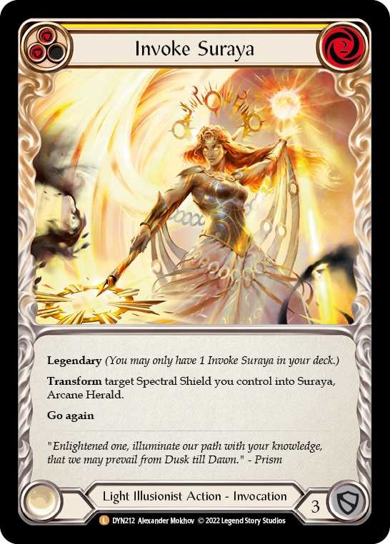 Invoke Suraya // Suraya, Archangel of Knowledge [DYN212] (Dynasty)  Rainbow Foil | I Want That Stuff Brandon