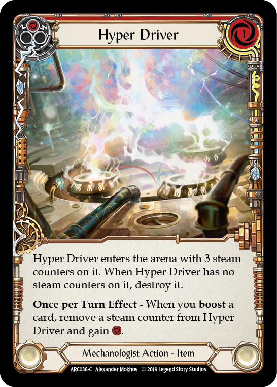 Hyper Driver [ARC036-C] (Arcane Rising)  1st Edition Rainbow Foil | I Want That Stuff Brandon