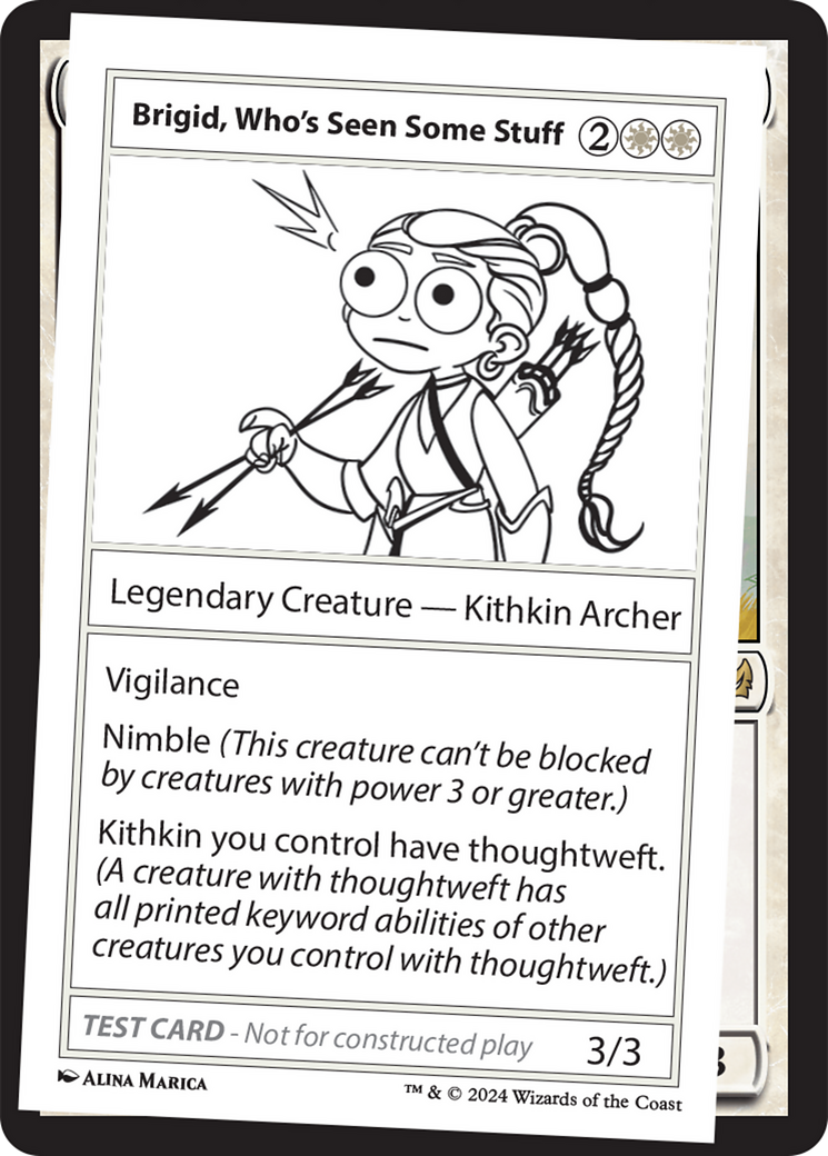 Brigid, Who's Seen Some Stuff [Mystery Booster 2 Playtest Cards] | I Want That Stuff Brandon