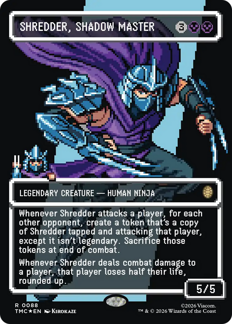Shredder, Shadow Master (Borderless) (Surge Foil) [Teenage Mutant Ninja Turtles Commander] | I Want That Stuff Brandon