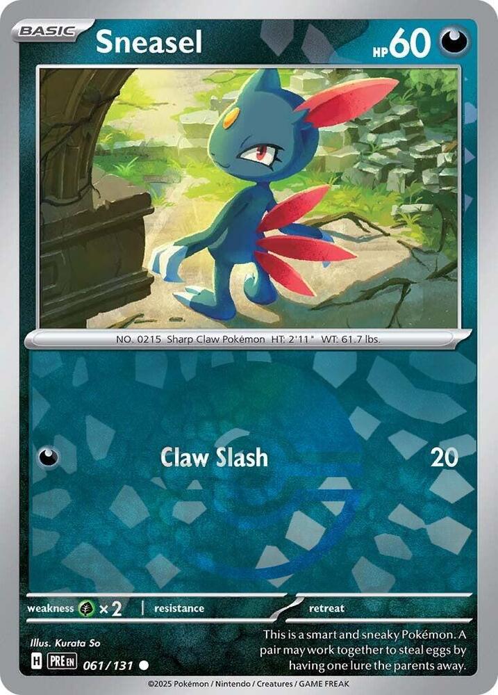 Sneasel (061/131) (Poke Ball Pattern) [Scarlet & Violet: Prismatic Evolutions] | I Want That Stuff Brandon