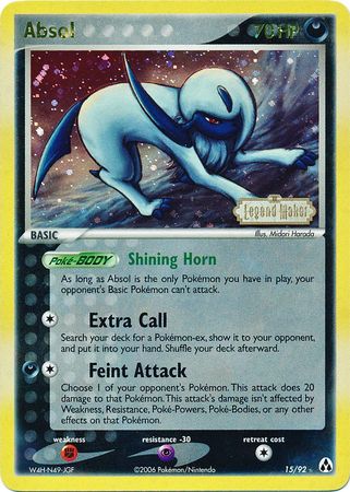 Absol (15/92) (Stamped) [EX: Legend Maker] | I Want That Stuff Brandon