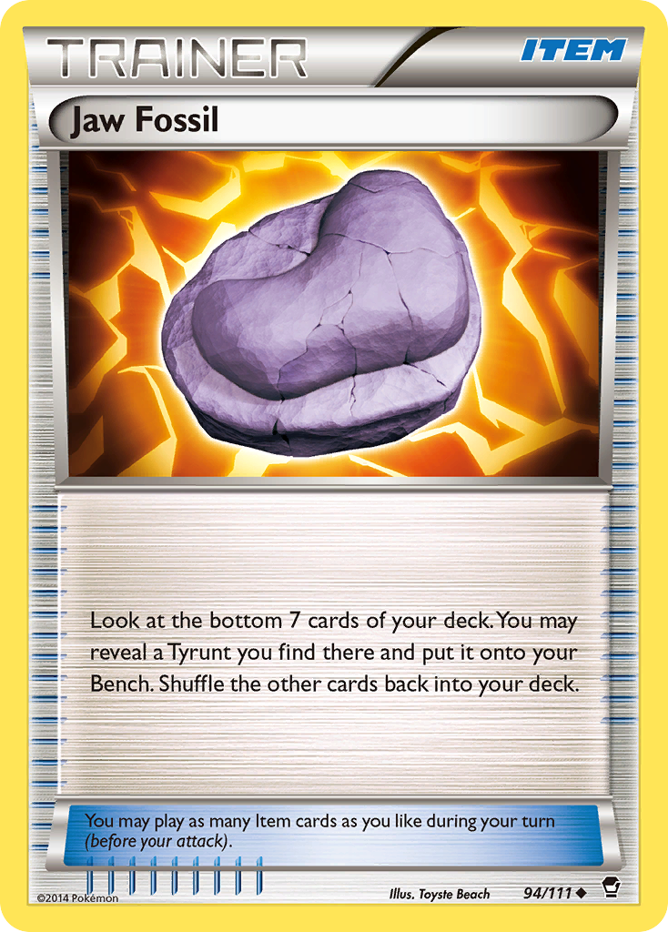 Jaw Fossil (94/111) [XY: Furious Fists] | I Want That Stuff Brandon