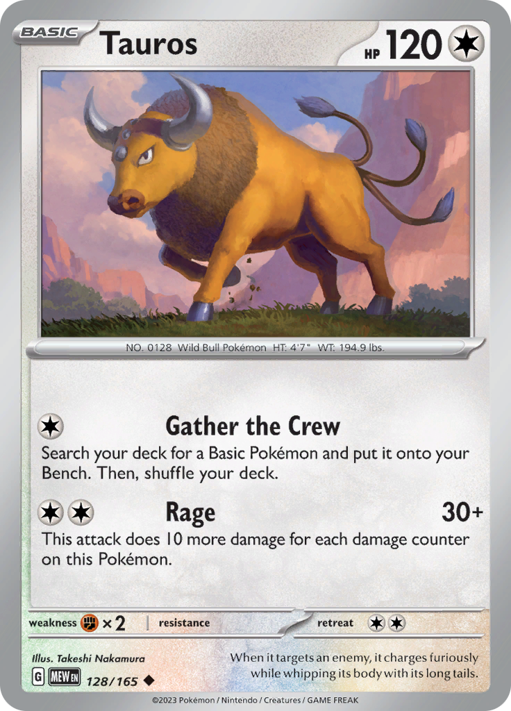 Tauros (128/165) [Scarlet & Violet: 151] | I Want That Stuff Brandon